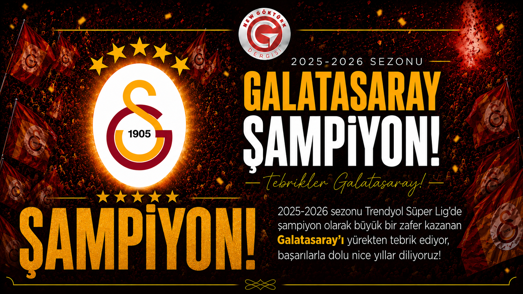 Süper Lig'de 2025-2026 sezonunun şampiyonu Galatasaray oldu