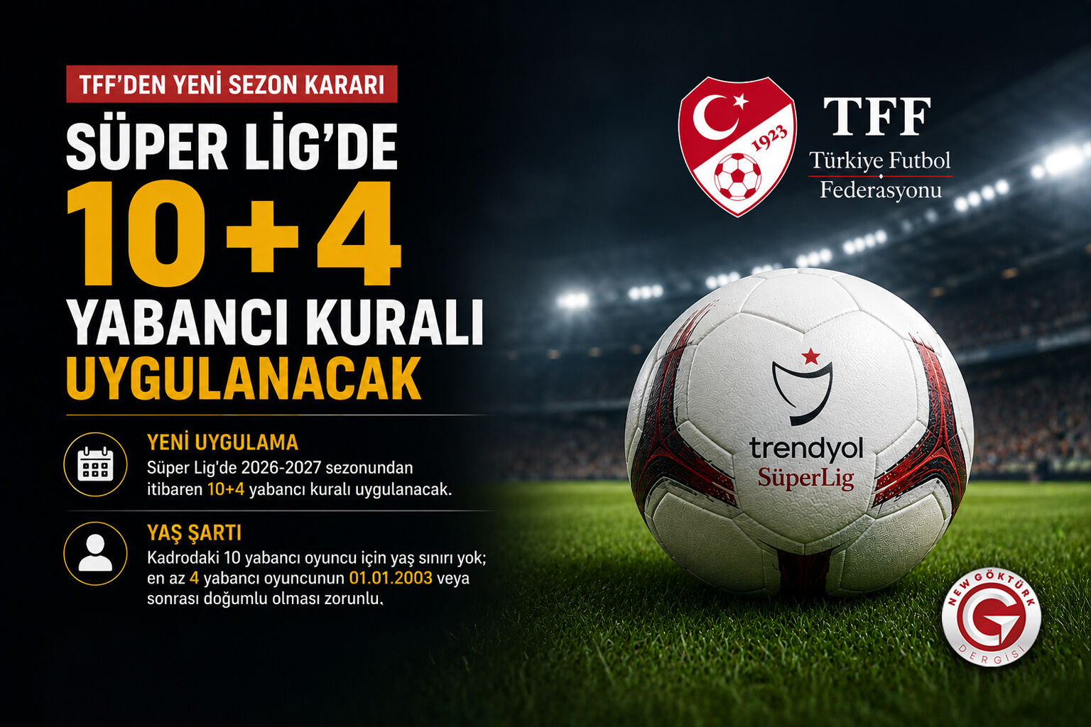 Süper Lig’de 10+4 Dönemi Başlıyor