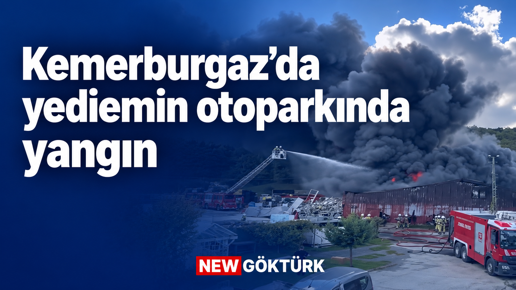Kemerburgaz’da yediemin otoparkında yangın